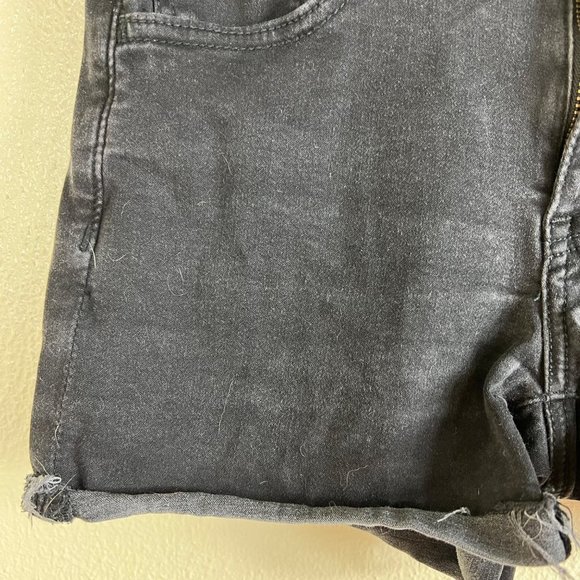 AMERICAN EAGLE Charcoal Black High Waist Super Stretch Shorts Size 2 - Picture 3 of 11